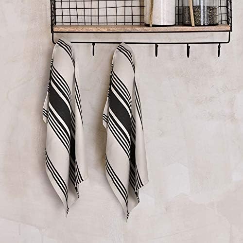 Urban Villa Kitchen Towels Cotton Dish Towels 20”x30” Black - Image 3