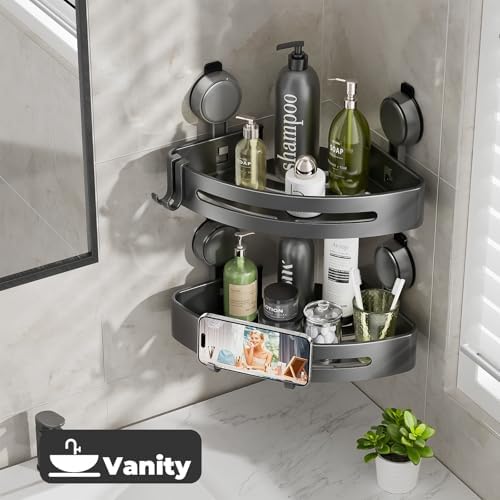 Corner Shower Caddy Suction Cup, Shower Shelves - Image 6