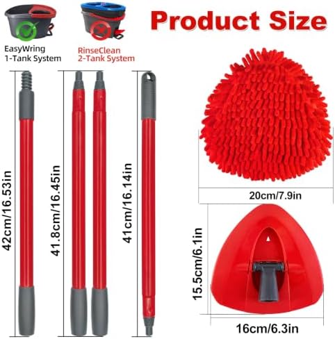 Spin Mop Replacements for Ocedar, Mop Handle for Ocedar Easywring System - Image 2