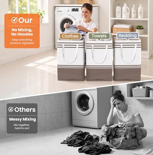 TranquilRelax 3-Pack Laundry Basket, Laundry Hamper - Image 6