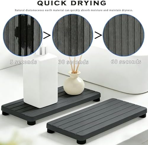 2PCS Stone Drying Tray, Water Absorbing Stone Tray - Image 2