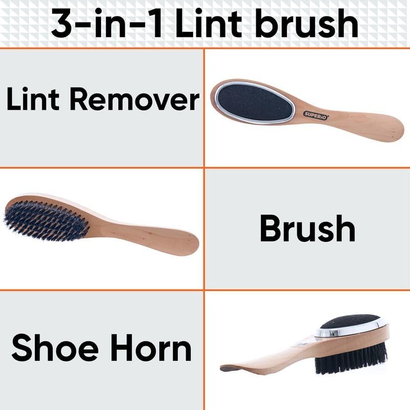 Superio Lint Brush for Clothes, 3 in 1 Garment Brush - Image 2