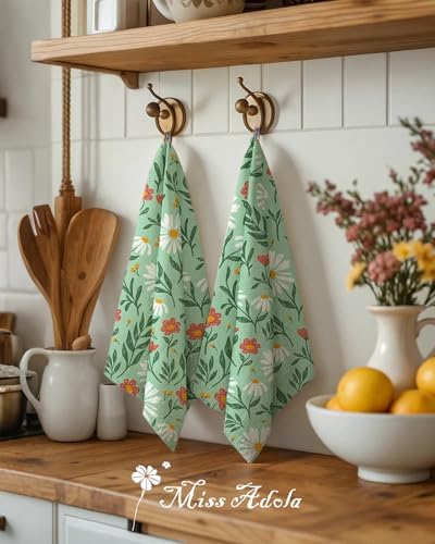 Miss Adola Flour Sack Kitchen Towels Set of 2, Fresh Daisy - Image 3