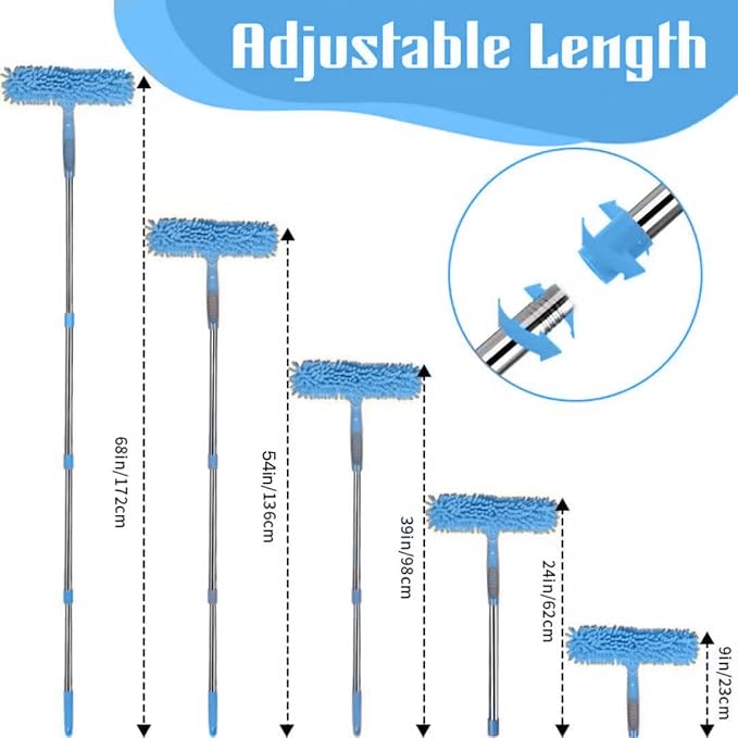 2-in-1 Window Cleaner Tool, Scrubber - Image 2
