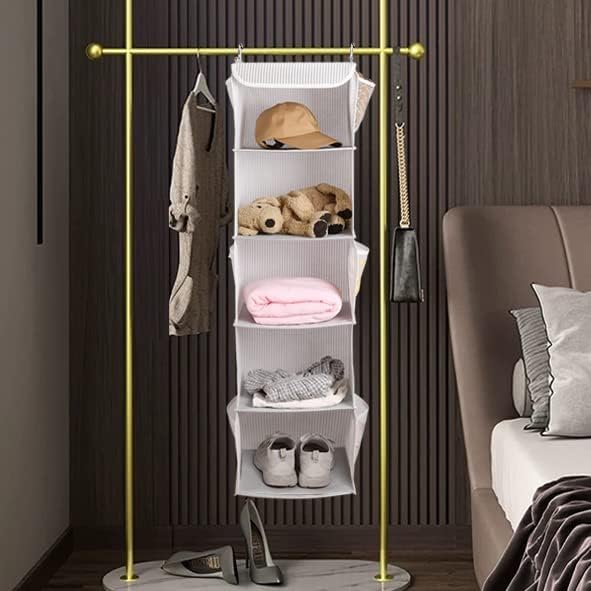 5 Shelves Hanging Closet Organizer, 2 Pack Hanging Storage - Image 2