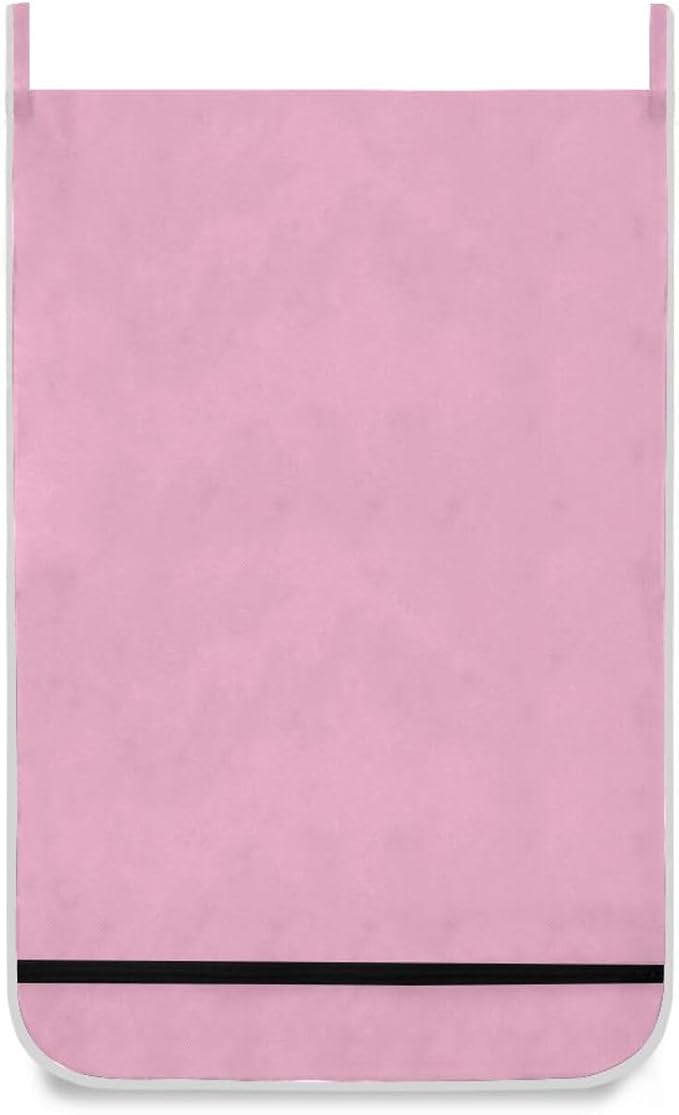 2PCS Pink Hanging Laundry Hamper Bag Over the Door Laundry Hamper Wall Hamper - Image 2