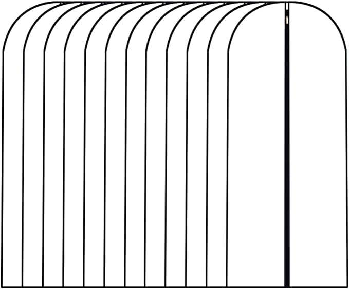 Garment Bags for Hanging Clothes 12 PCS Transparent Dress Bag for Traveling by HomeClean