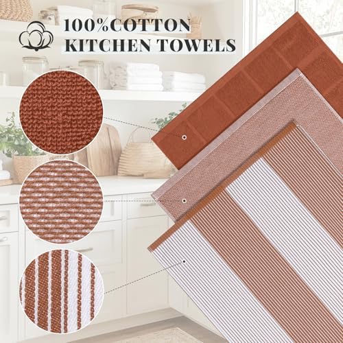 Homaxy 6 Pack Cotton Terry Premium Kitchen Towels, 18 x 28 in - Image 2
