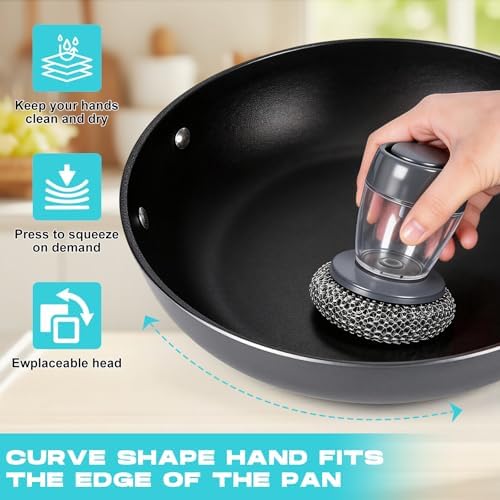 Comfort Grip Soap Dispensing Kitchen Scrub, 2026 Soap Dispenser Cleaning - Image 3