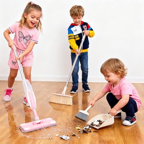 Toddler Gifts Cleaning Toy Sets, Real Working Water-Spraying Mop Toy - Image 6