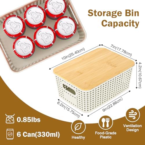 Stackable Storage Baskets: 8 Pack Plastic Baskets Bins - Image 2