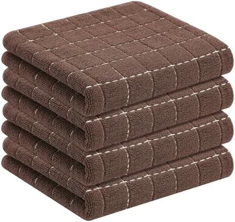 Homaxy 100% Cotton Terry Kitchen Towels, 4 Pack by Homaxy