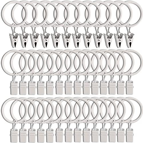 LLPJS 40 Pack Curtain Rings by LLPJSCurtainRingsClipHooks