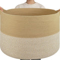 OIAHOMY 115L Extra Large Blanket Basket Living Room Laundry Basket Jute by MasterofSpaceOptimization