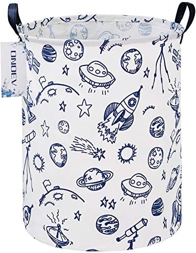 Round collapsible Large Space Rocket Laundry Hamper by ONOEV