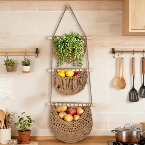 Halidali 3 Tier Hanging Fruit Baskets - Image 4