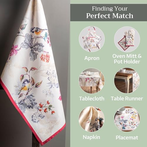 Maison d' Hermine Kitchen Towels Set of 3 Reusable 100% Cotton 27.50" x 20" - Image 6