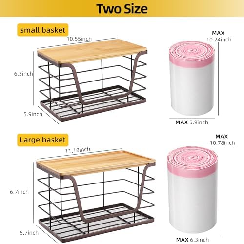 ALOCEO 2 Pack Stackable Wire Storage Basket - Image 3