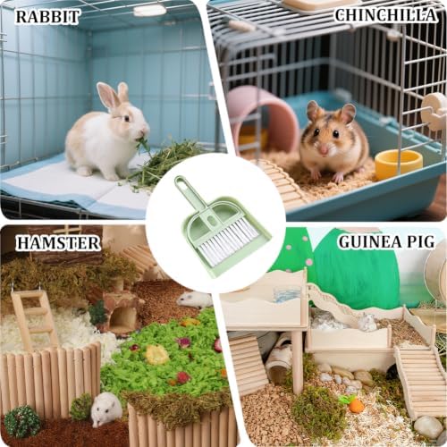 CREATCABIN Small Broom and Dustpan Set Green Mini Dust Pan and Brush - Image 5