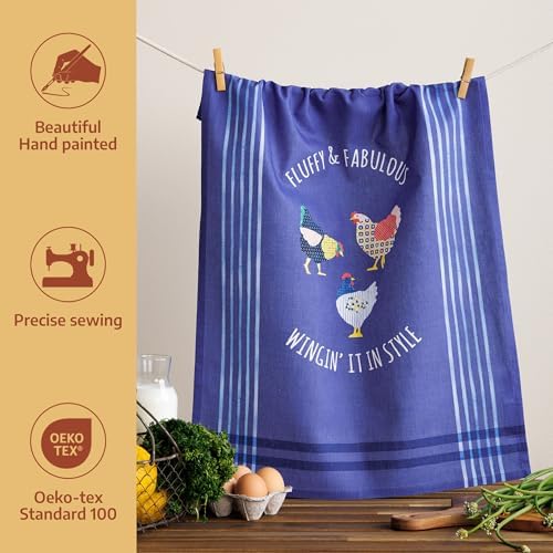 Maison d' Hermine Kitchen Towels Set of 2 Reusable 100% Cotton 27.50" x 20" - Image 2