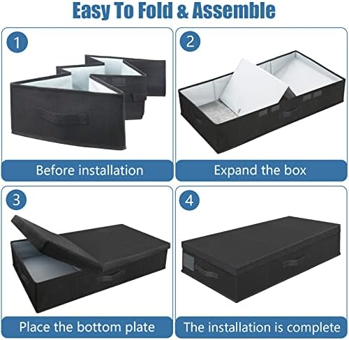 Supowin 2Pack Large Underbed Storage Containers Bin - Image 3