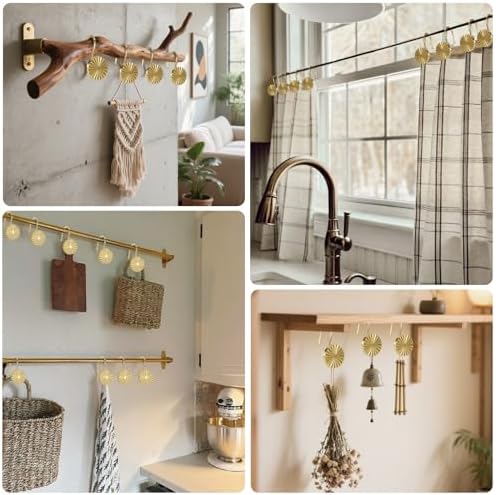 Metal Shower Curtain Hooks, Rust-Resistant Hooks - Image 4