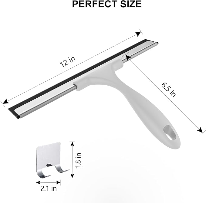 SetSail Shower Squeegee for Glass Doors, 12 Inches - Image 2
