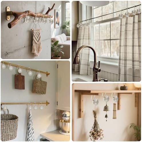 Metal Shower Curtain Hooks, Rust-Resistant Hooks - Image 4