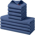 Homaxy 8 Pack 100% Cotton Kitchen Towels and Dishcloths Set by Homaxy
