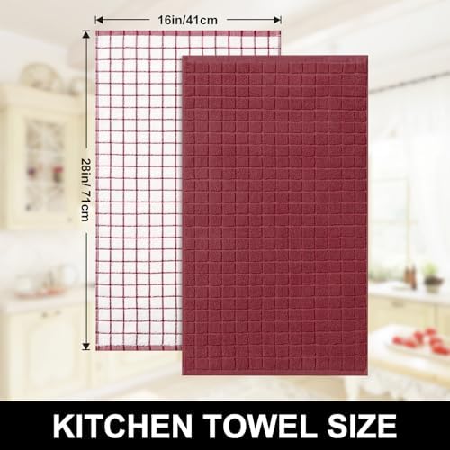 Homaxy Large Premium Cotton Kitchen Towels 16"x 28", 12 Pack - Image 5