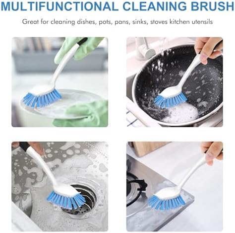 SetSail Dish Brush with Handle, 3 Pack Stiff Bristles Dish Scrubber - Image 6