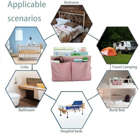 Bedside Caddy Bedside Hanging Storage Basket Multi-Function Organizer Caddy - Image 5