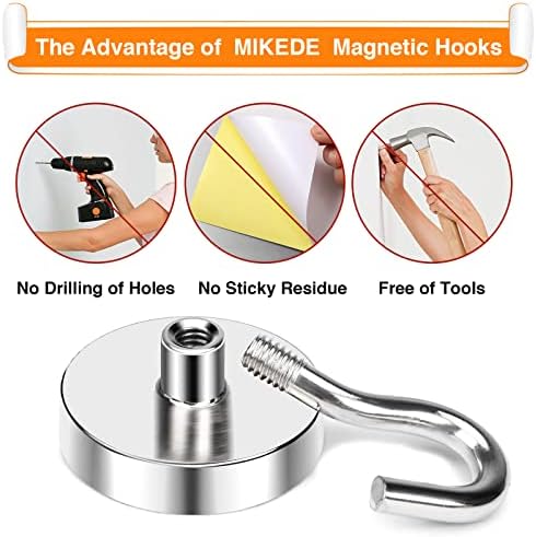 MIKEDE Magnetic Hooks 85 Lbs Heavy Duty Magnets - Image 5