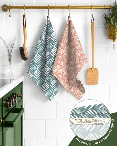 Miss Adola 2 Pack 150GSM Flour Sack Kitchen Towels, Botanical Flower - Image 3