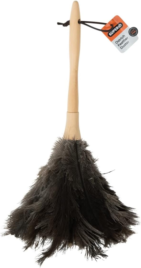 Superio Ostrich Feather Duster Fluffy Dust Remover, by Superio