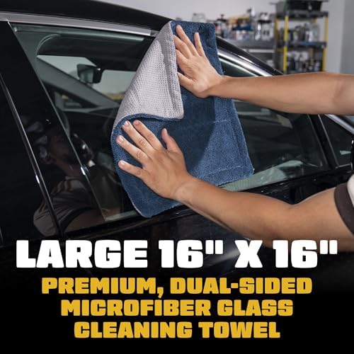 Chemical Guys, Clean Stroke Dual-Sided Glass Towels, 16 x 16 in, 2 Pack - Image 3