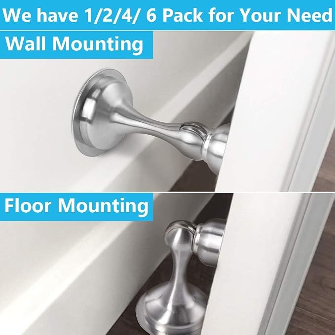 Doorstop Magnetic Door Stopper Door Catch Door Holder Stainless Steel | 1-Pack - Image 6