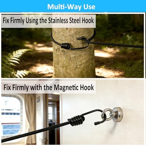Travel Clothesline with Two Magnetic Hooks - Image 2