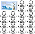 VNDUEEY Strong Magnetic Hooks 20 Pack, 100 lbs Pulling Force Rare Earth by VNDUEEY