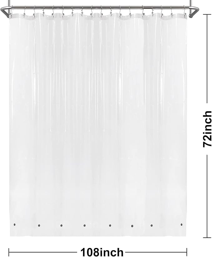 Barossa Design Extra Wide Shower Curtain Liner 108" x 72" - Image 7