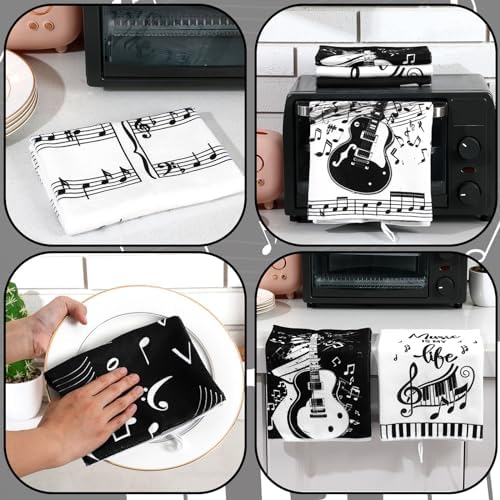 Sunnyray 6 Pcs Kitchen Towels Dish Cloths Nature Modern Absorbent Hand Tea Wash - Image 6