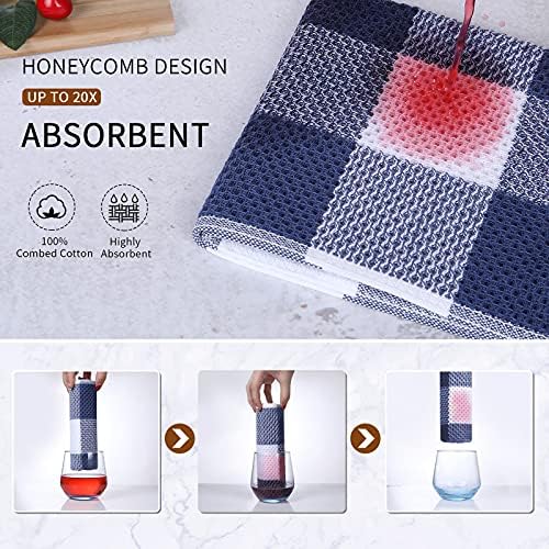 Mordimy Cotton Waffle Dish Cloths, 6 Pack - Image 3