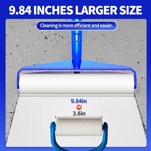9.84" Large Extra Sticky Lint Roller, 58.3" Long Handle Lint Remover - Image 4