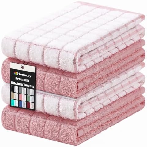 Homaxy Large Premium Cotton Kitchen Towels 16"x 28", 4 Pack by Homaxy