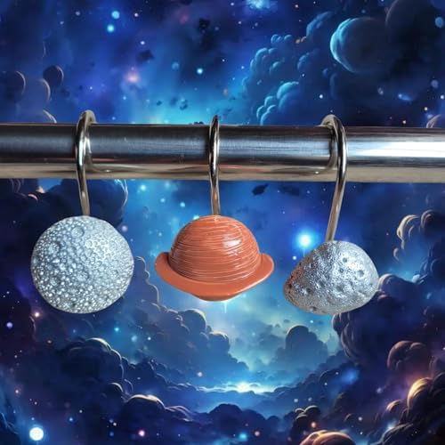 Two Fish Home Fashions Set of 12 Decorative Christmas Tree Resin Shower Curtain - Image 2