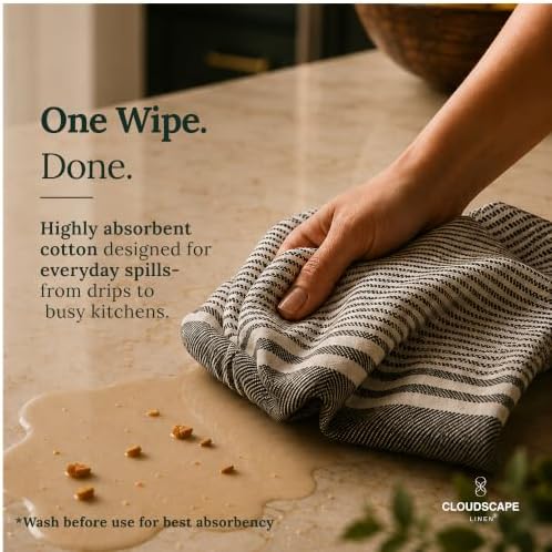 Cloud Scape Pack of 12 Kitchen Towels, Absorbent & Oversized - Image 2
