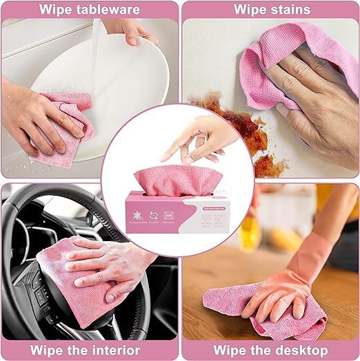Microfiber Cleaning Cloths, Reusable Cleaning Towels in Box, Microfiber Lint - Image 5