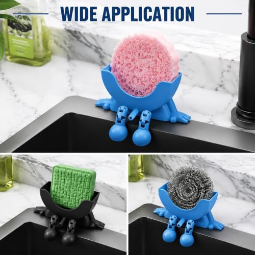 2Pcs Cute Hanging Sponge Holder, Drainable Kitchen Sink Organizer - Image 6