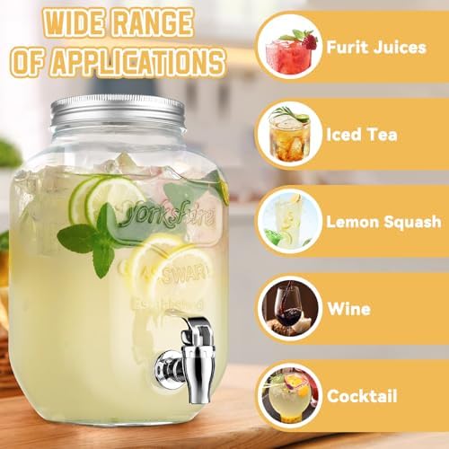 1 Gallon Glass Drink Dispensers - Image 4