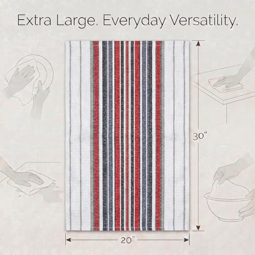Urban Villa Kitchen Towels Cotton Dish Towels 20”x30” White - Image 3